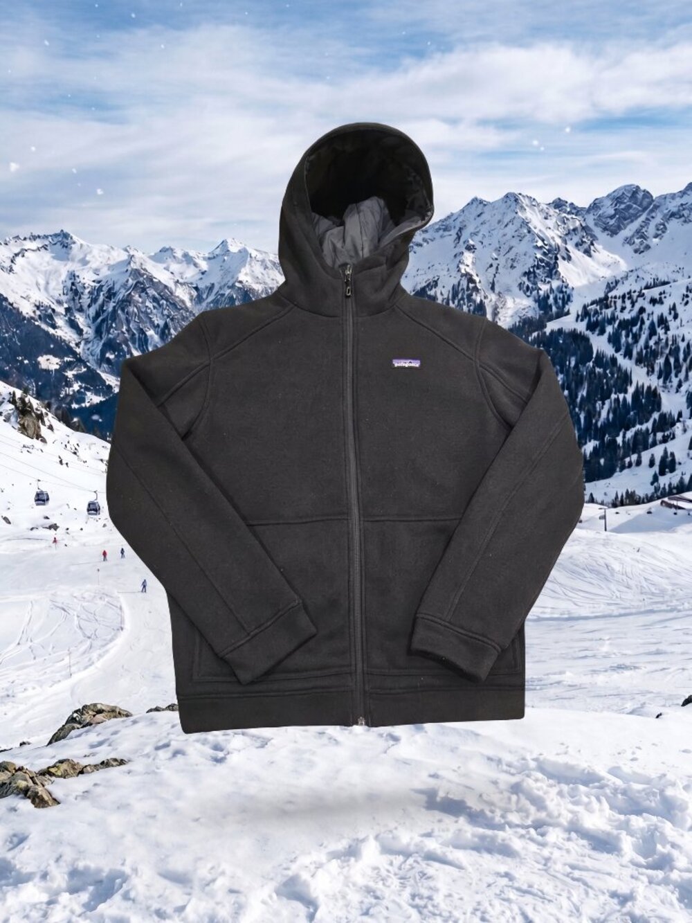 Patagonia Fully Insulated Hoodie Men's XL Black Full Zip Jacket